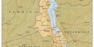 Lake Malawi op kaart