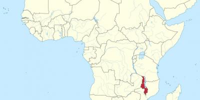 Kaart van afrika tonen Malawi